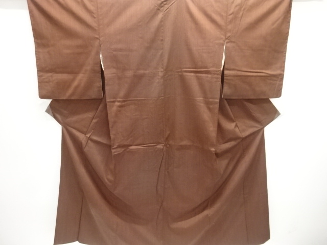 JAPANESE KIMONO / ANTIQUE KIMONO / SILK / TSUMUGI / WOVEN STRIPE